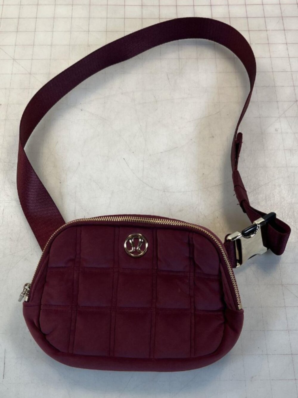 Lululemon Wine Berry Quilted Velour Everywhere Belt Bag Crossbody Sling